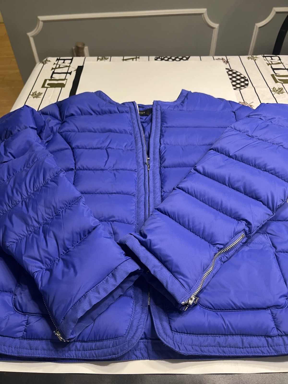 Talbots Down Puffer Jacket Coat Collarless 2 Fron… - image 1