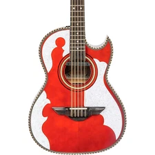 H. Jimenez LBQ4E El Patron Acoustic-Electric Bajo Quinto Transparent Red