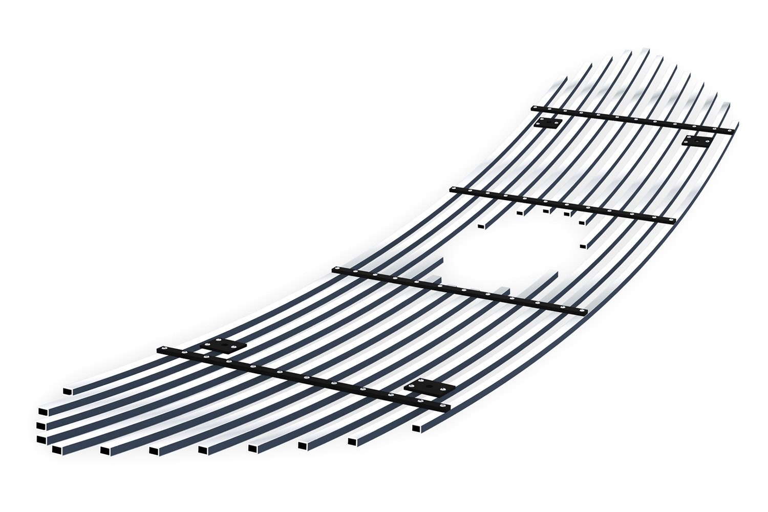 For Ford Taurus 13-19 1-Pc Chrome Polished 8x6 mm Horizontal Billet Main Grille