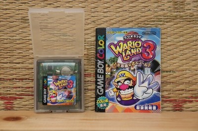 Wario Land 3 Mysterious Music Box w/case manual Japan Nintendo Gameboy GB VG!