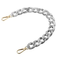 15 Inch Acrylic Chain Purse Strap Replacement Luxury Handbag Strap, White Black