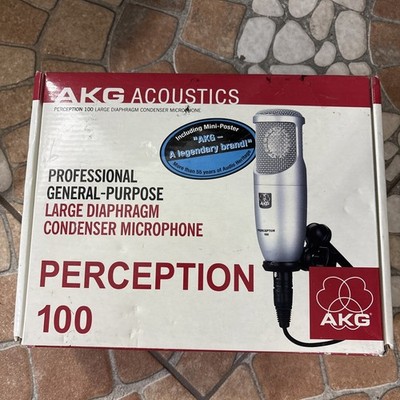 AKG Perception 100 Large Diaphragm Condenser Microphone   Box, Manual, Mount