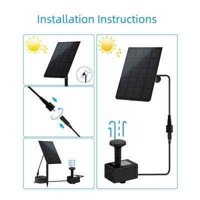 Solarbetriebene Wasserpumpe Set für kleine Teiche Vogeltränken und Gartenbrunn