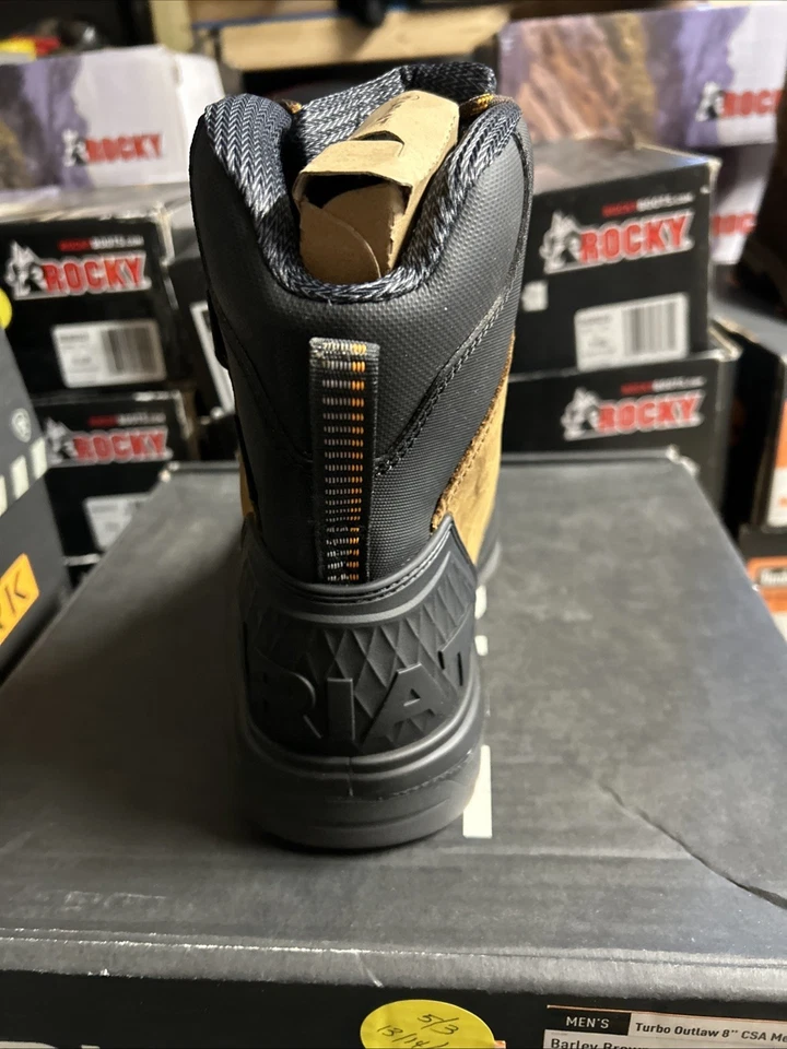 Ariat Hombres Trabajo 7.5D Turbo Outlaw 8” CSA Met Guard WP Puntera de Carbono EH Sin Metal Foto 4 de 4