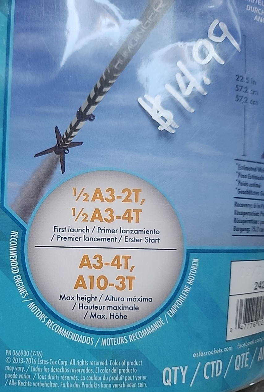 Estes Humdinger #2429 New Flying Model Rocket Kit Free Shipping!