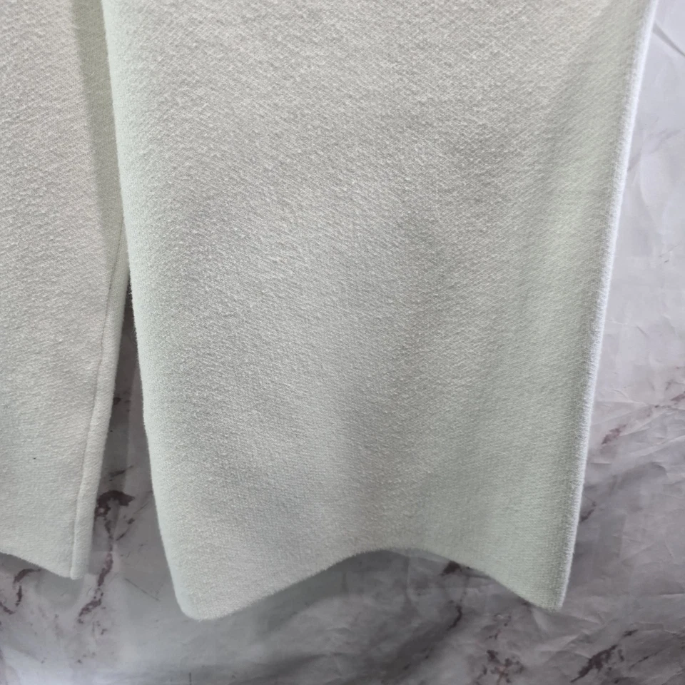 Lucca свитер брюки женщин средний белый широкая нога высоты трикотажа толщиной тянуть на - Изображение 4 из 4