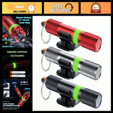 2-in-1 Car Window Breaker  Seatbelt Cutter Keychain, Emergency Escape Tool, Red