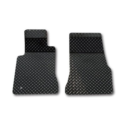 Red Powder Coated Aluminum Diamond Plate Floor Mats for 05-09 Ford Mustang V6/GT