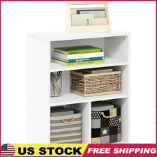 3-Tier Bookshelf Adjustable Storage Modern Display Stand Home Office Dorm Room