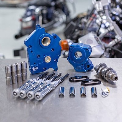 S&S Cycle For 2017+ WC M8 Models Chain Drive 465C Cam Chest Kit With Chrome