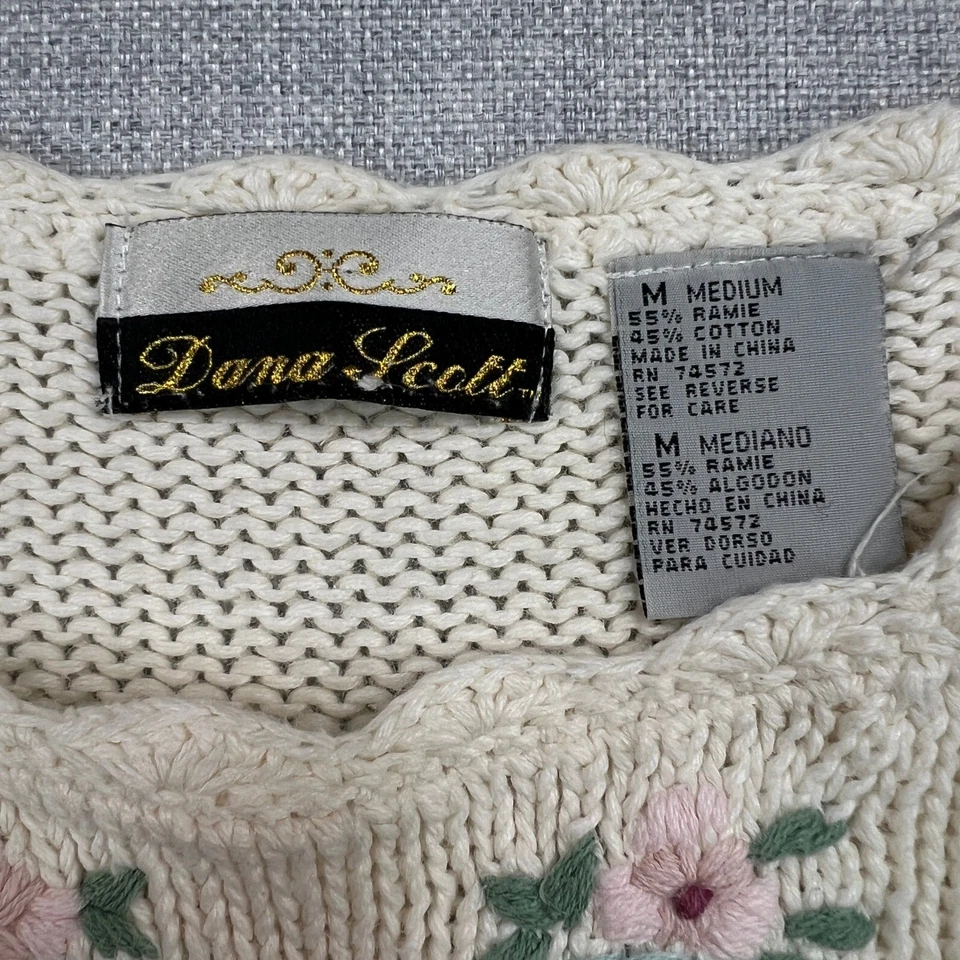 Suéter De Colección Años 90 Dana Scott Floral Corazón Lazo Patchwork Para Mujer M Cottagecore Foto 4 de 4