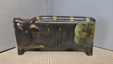 Modernist Cubist Stylized Ceramic Cat 8.5x4.5x1.5" MCM