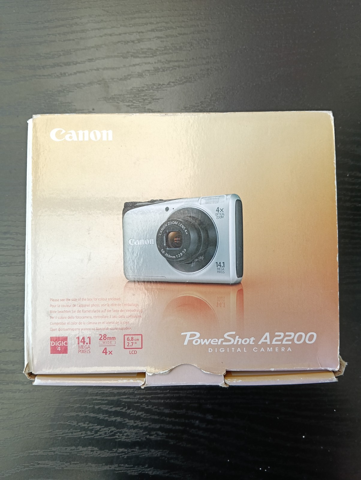 Canon PowerShot A2200 HD 14.1MP Digitalkamera Silber komplett + Hülle