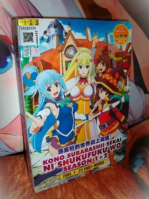 KonoSuba (Season 1+2 / Vol. 1-22) + Movie Anime Series DVD Aqua Megumin Darkness