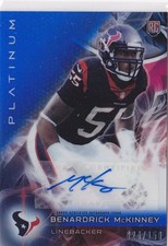 2015 Benardrick McKinney Topps Platinum Blue Refractor Auto RC /150 (A5008)