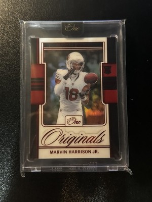 2024 Panini One Originals Red Rookie Marvin Harrison Jr. #d/49. Color Match.