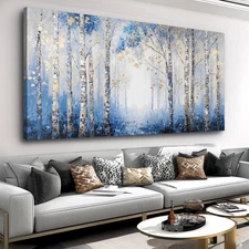 Large Forest Landscape Wall Art Framed Canvas Print for Living Room, Bedroom,...