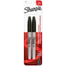 2pk Permanent Markers Fine Tip Black: Quick Drying