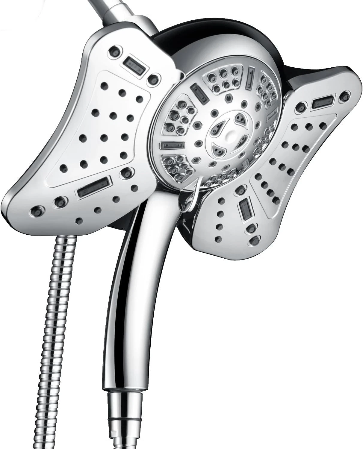 GRICH 2.5GPM Shower Head with Handheld Spray Combo: 2 in 1 2.5 GPM, Chrome