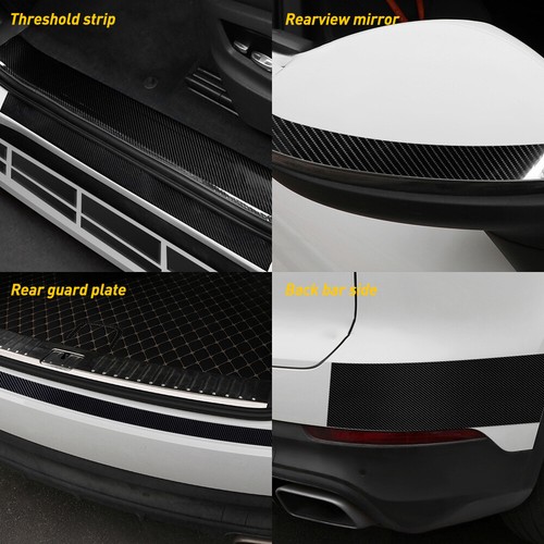 Universal Car Door Sill Scuff Protector Cover Sticker Accessories Fiber Carbon - Picture 10 of 11