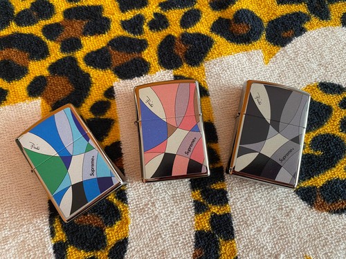 Supreme SS21 Emilio Pucci Zippo Lighters set - Dusty pink - Black - Blue - Foto 2 di 5