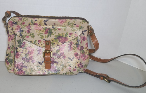 Borsa a tracolla Patricia Nash Avellino antica rosa veg marrone vera pelle - Foto 5 di 24