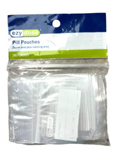 PILL POUCH Zipper-sealed w/ WRITING BLOCK 100 pouches / bag  1 bag 