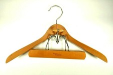VTG Wood Clothes Hanger Suit Pant Clamp Nevco Esquire West Germany Closet