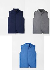 NEW MENS PETER MILLAR GOLF FUSE ELITE HYBRID FULL ZIP VEST JACKET COAT, MEDIUM