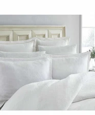 Southern Living New $329 STRATTON King Duvet Cover Mini Set White Duvet Shams