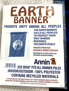 Earth BANNER, NEW, 28" x 40", Annin orginal, indoor/outdoor