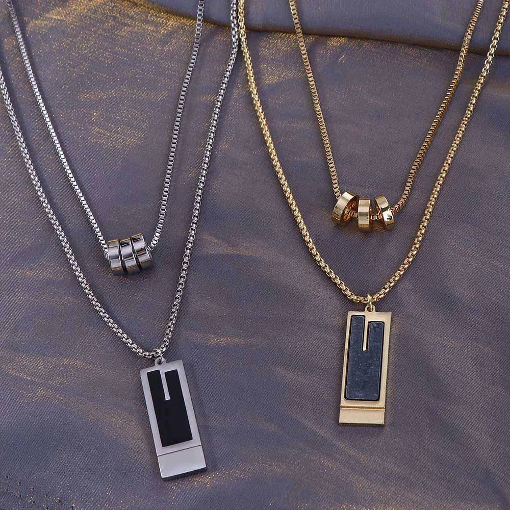 Double Layer Fashion Jewelry Sweater Chain Ins Style Necklace Men Necklace