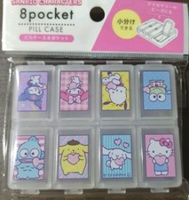 Sanrio Hello Kitty  Friends 8 POCKET MEDICINE PILL STORAGE CASE DAISO- New