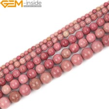 Round Smooth Gemstone Red Rhodochrosite Beads Strand 15" Spacer Jewelry Making