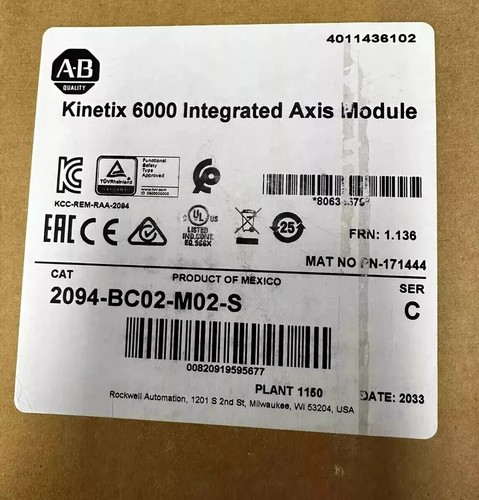 Allen-Bradley 2094-BC02-M02-S Kinetix 6000 Integrated Axis Module ...