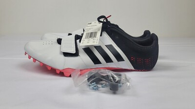 Adidas Adizero Accelerator Track Spikes Mens 12 White Shock Red B37481 NWOB