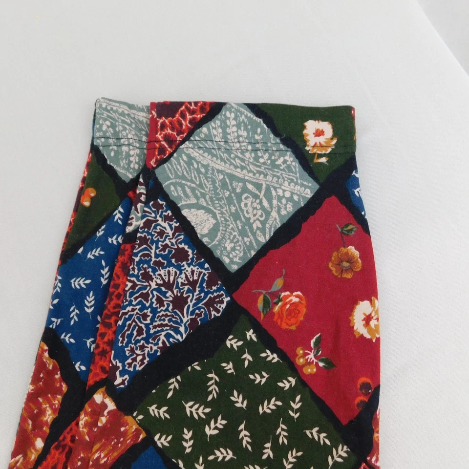 Pantalones Chaus Sport Floral Cosecha Estampado Retazos Cintura Elástica - Medianos #9889 Foto 2 de 4