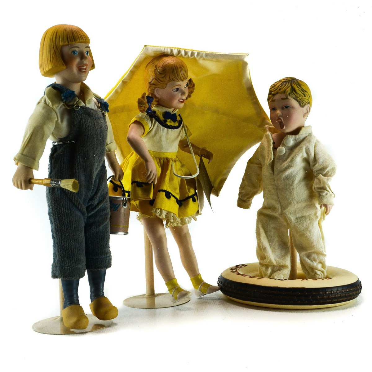 FRANKLIN Heirloom Mint Advertisement Bisque Dolls (Morton Salt