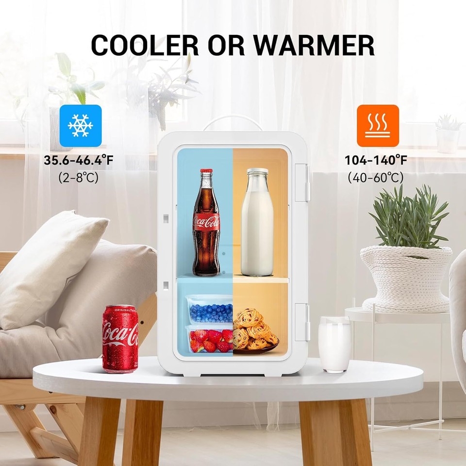 6L/8 Cans Small Refrigerator Mini Fridge for Bedroom Skincare Fridge eBay