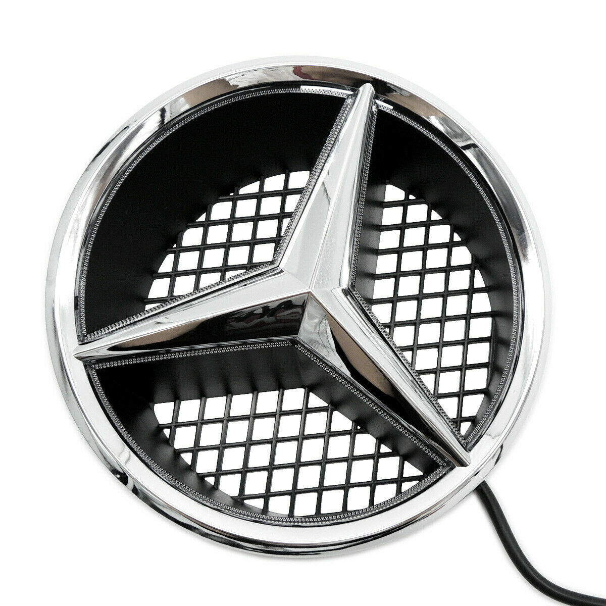 Mercedes Benz Front Grille LED Emblem with Illuminated Star Badge Light