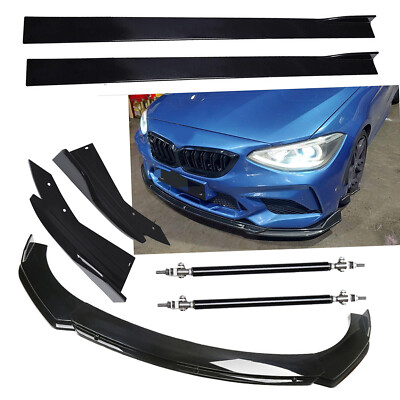 Front Bumper Lip Spoiler Diffuser For Series F30 F31 E90 E92 Side Skirt Splitter