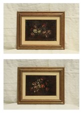 COPPIA NATURE MORTE OLIO SU TELA, EPOCA '600 / QUADRO NATURA MORTA / QUADRO OLIO