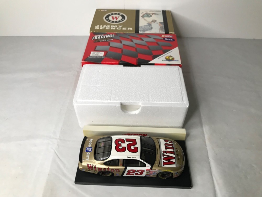 JIMMY SPENCER #23 WINSTON GOLD 1/24 ACTION RCCA 1999 NASCAR DIECAST BANK