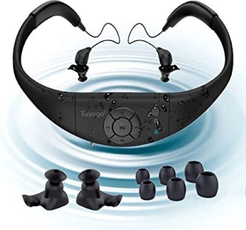 Swimming IPX8 Waterproof Mp3 Headset Music Player 8GB Memory Sport Earphones  - Afbeelding 1 van 12