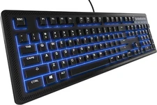 SteelSeries Apex 100 Gaming Keyboard - Tactile & Silent - Blue