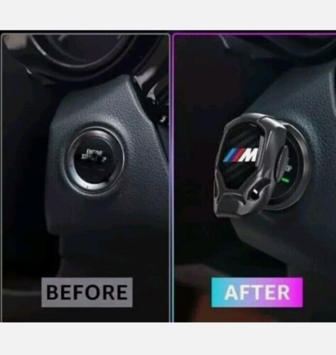 BMW Logo M Carbon Streifen Motor Start Stop Knopf Abdeckung Passend für BMW - Bild 5 von 5