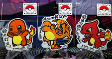 Charizard Charmander Charmeleon B-SIDE LABEL Sticker Pokemon Center Japan