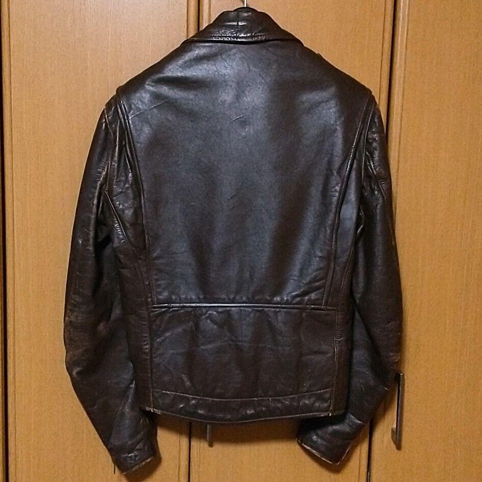 60's Brooks Double Riders Jacket Brown TALON Zipper Vintage