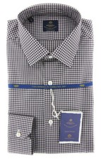 Luigi Borrelli Brown Shirt - Slim - 17/43 - EV06409860SEVERO