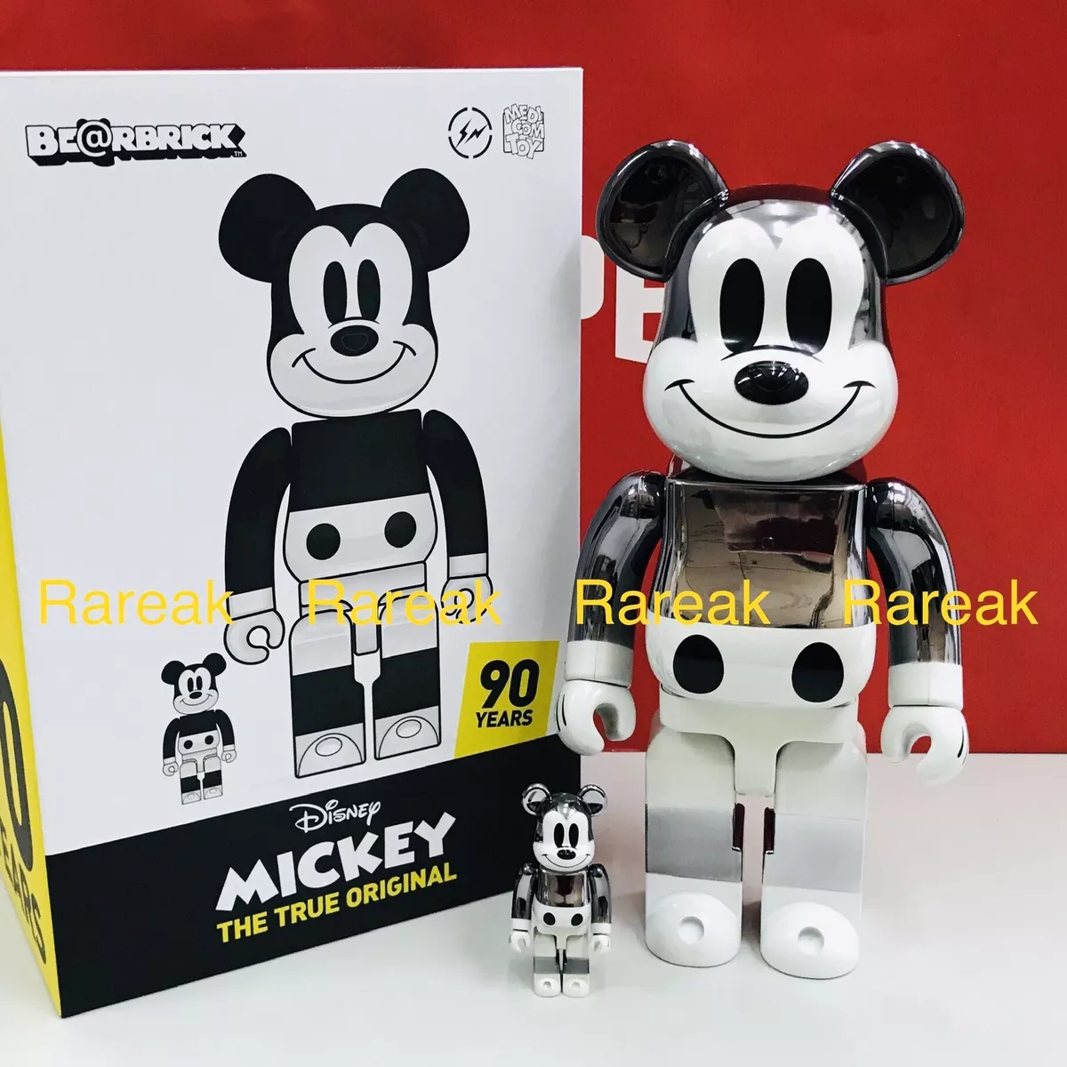 Medicom Bearbrick Disney Mickey Mouse Fragment Design % + % be@rbrick  Set